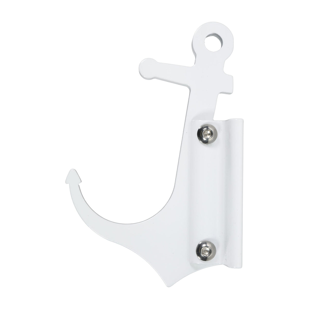White anchor-shaped wall hook