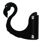 Black swan-shaped decorative wall hook.