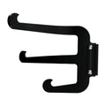Black wall-mounted metal bracket.