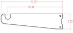Classic Hanger drawing: 11.22 inch length, 10 inch reach, 2.75 inch single clamp.