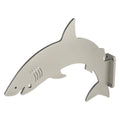 Silver Mist shark hanger on a flat wall-mount bracket.