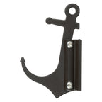 Black metal boat anchor wall hook.