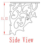 Abstract side view technical drawing with measurements.