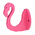 Passionate Pink flamingo hook on a wall-mount base with a hole.