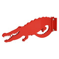 Firetruck Red Alligator hanger with Groove Clamp bracket.